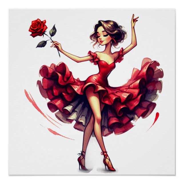 Pôster Dançarino de Flamenco (Frente)