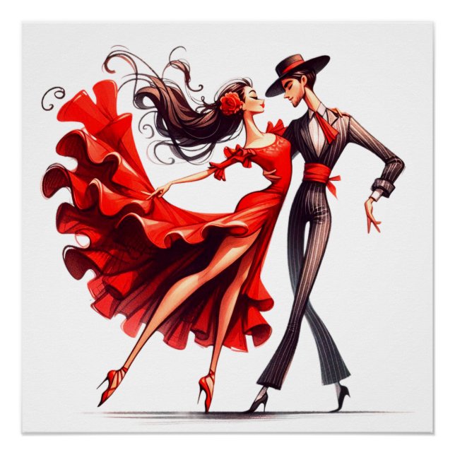 Pôster Dançarino de Flamenco (Frente)