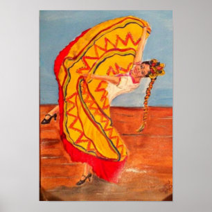 Poster Dançarino de Folklorico do mexicano