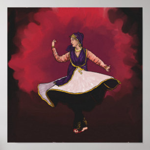 Poster Dançarino de Kathak - um desempenho de solo