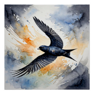 Pôster Dançarino do Céu Simbiótico: Graceful Swift BIrd