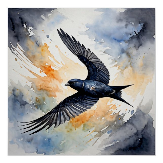 Pôster Dançarino do Céu Simbiótico: Graceful Swift BIrd (Frente)