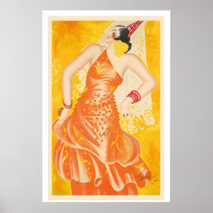Poster Dançarino Flamenco Espanhol Espanha Publicidade V