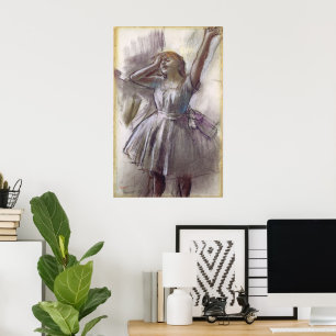 Pôster Dançarino que estica por Edgar Degas, balé do