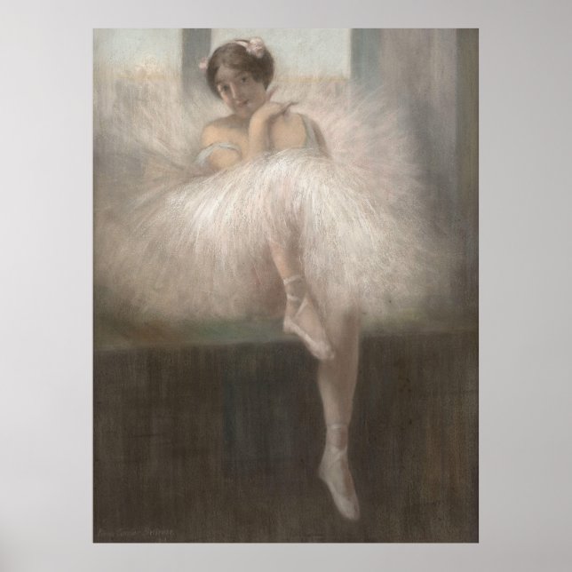 Poster Dançarino Sentado na Janela Enchida (Frente)