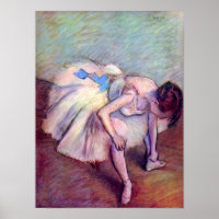 Dançarino sentado por Edgar Degas, Arte Balé de Vi