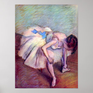 Pôster Dançarino sentado por Edgar Degas, Arte Balé de Vi