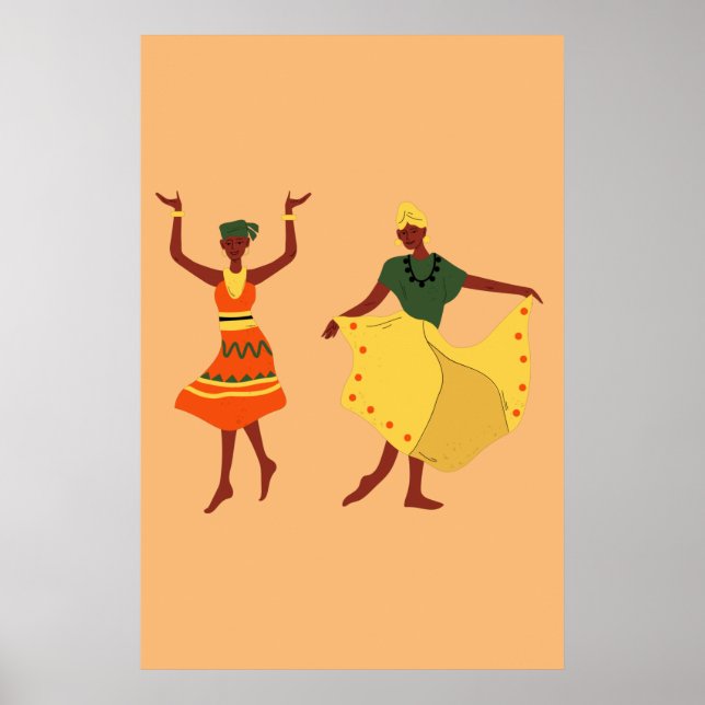 Poster Dançarinos africanos (Frente)