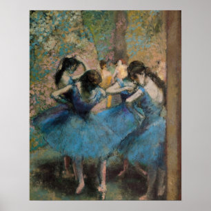 Pôster Dançarinos de Edgar Degas   no azul, 1890