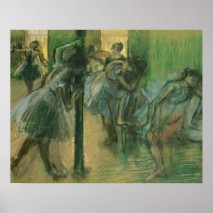 Pôster Dançarinos de Edgar Degas   que rehearsing