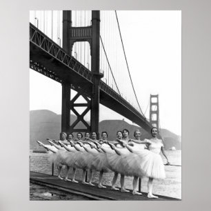 Poster Dançarinos de golden gate bridge