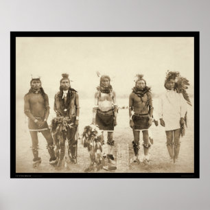 Pôster Dançarinos indianos SD 1890 da grama de Miniconjo