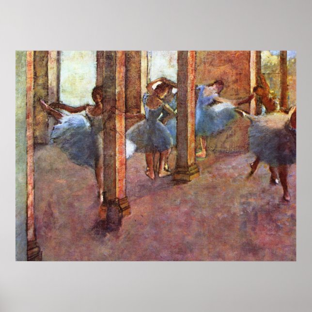 Poster Dançarinos no Foyer - Edgar Degas - 1887 (Frente)