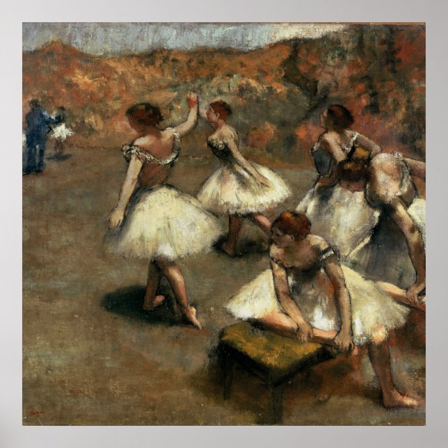 Poster Dançarinos no Palco - Edgar Degas - c1889 (Frente)