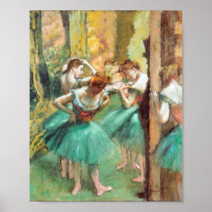 Poster Dançarinos Pink e Green por Edgar Degas