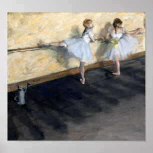 Poster Dançarinos Praticando no Barre, Edgar Degas