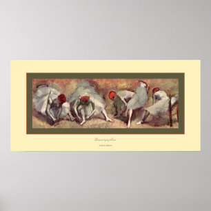 Pôster Dançarinos que amarram Shoes~ Edgar Degas