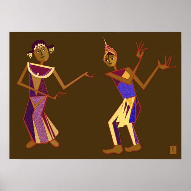 Poster Dançarinos tailandeses (Frente)