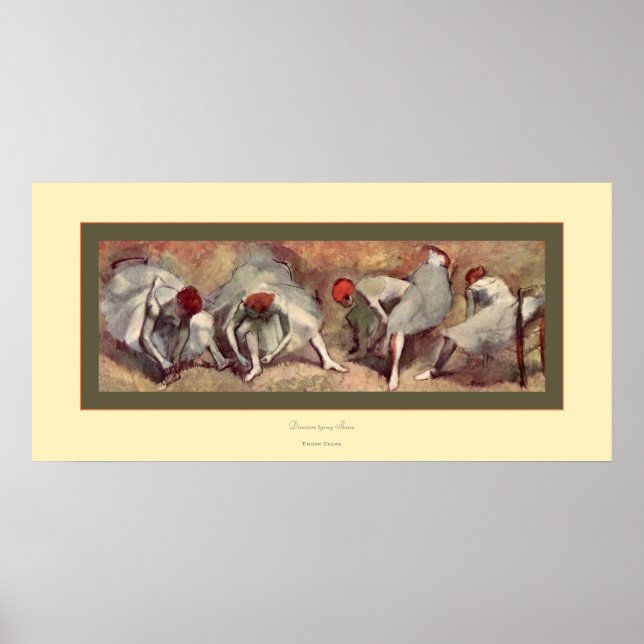 Pôster Dançarinos Tying Calçados~ Edgar Degas (Frente)