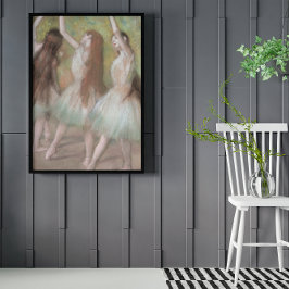 Pôster Dançarinos Verdes por Edgar Degas, Arte Balé Vinta