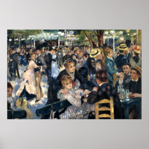 Pôster Dance at Le Moulin de la Galette by Renoir