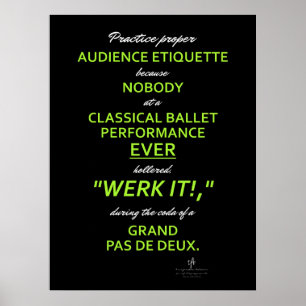 Poster Dance Pais Audience Etiqueta II Anole/White