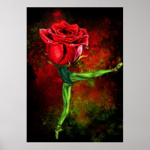 Poster Dançer do Balé Ballerina Rosa - Pintura