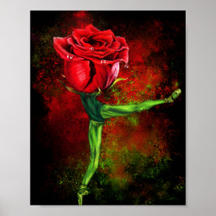 Poster Dançer do Balé Ballerina Rosa - Pintura