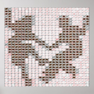 Pôster Dancers Playing Card Montage