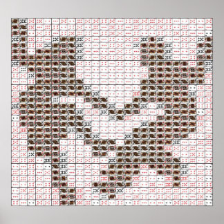 Pôster Dancers Playing Card Montage