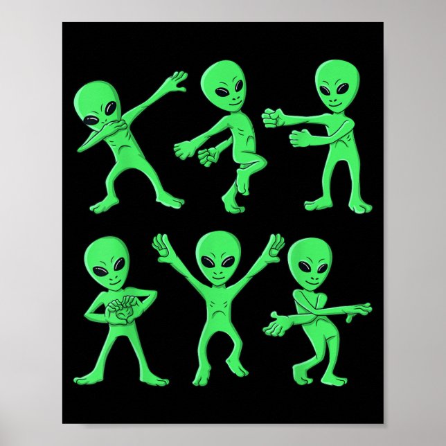 Poster Dancing Aliens Dance Challenge Halloween (Frente)