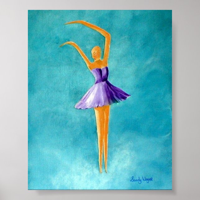 Pôster Dancing Ballerina, Purple (Frente)