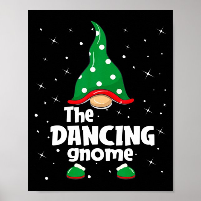 Poster Dancing Gnome Family Matching Christmas Funny Paja (Frente)