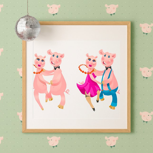 Poster Dancing Pigs (Criador carregado)