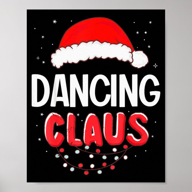 Poster Dancing Santa Claus Christmas Matching Costume  (Frente)