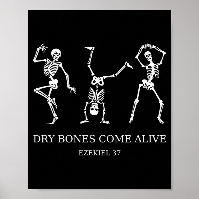 Poster Dancing Skeleton Dry Bones Come Alive Christian Ha (Frente)