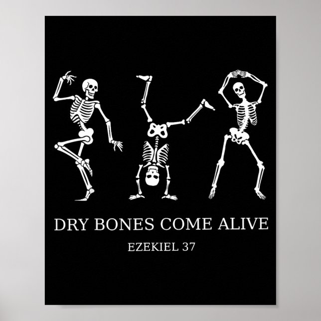 Poster Dancing Skeleton Dry Bones Come Alive Christian Ha (Frente)