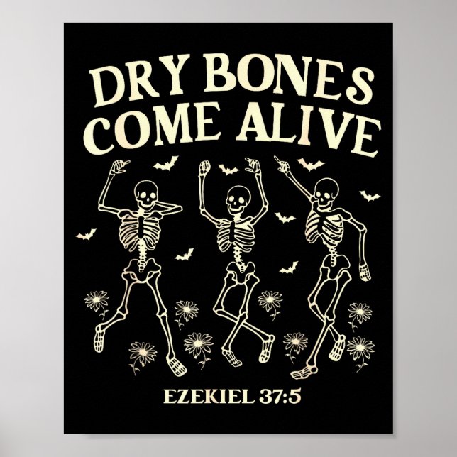 Poster Dancing Skeleton Dry Bones Come Alive Christian Ha (Frente)