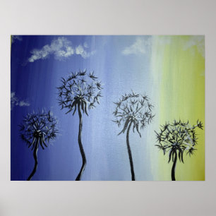 Poster Dandélio e céu