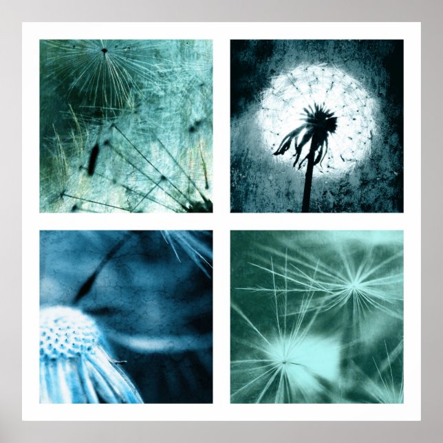 Pôster Dandelion Art - Pusteblume Kunst Colage 2012 004 (Frente)