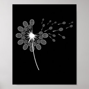 Poster Dandelion Badminton Racket Shirt Jogador de Badmin