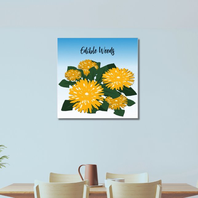 Poster Dandelion Bed Edible Weeds Amarelo (Edible Weeds)