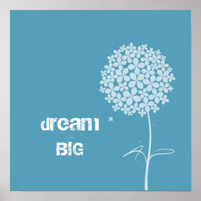 Pôster Dandelion Branco Simples (Frente)