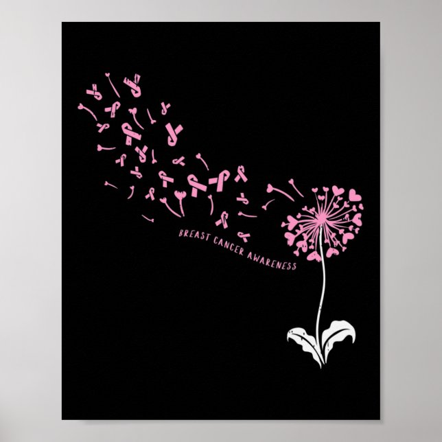 Poster Dandelion Breast Awarness Pink RIbbon Supp (Frente)