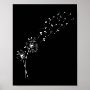 Poster Dandelion Dia Do Pi Flor Floral Árvore Matemática