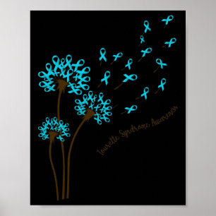 Poster Dandelion Fé Esperança Amor Conscientização da Sín