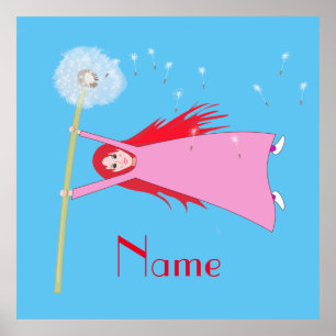 Poster Dandelion Girl Thunder_Cove de cabelos vermelhos