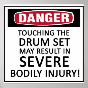 Poster Danger Drum Set