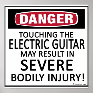 Pôster Danger Electric Guitar
