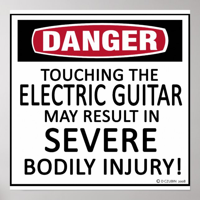 Pôster Danger Electric Guitar (Frente)